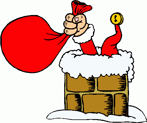 Santa in chimney